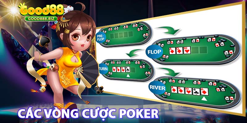 Chi tiết 4 vòng cược trong poker