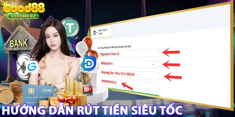 Hướng dẫn người chơi rút tiền good88 siêu nhanh